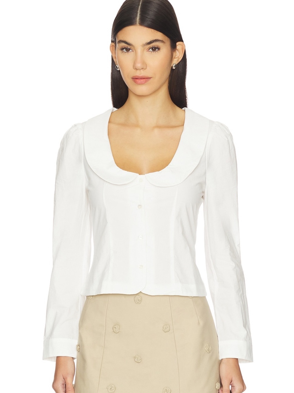 My Mum Made It White Curved Collar Shirt